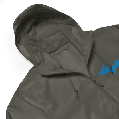 Michigan Upper Peninsula Windbreaker (w/ Azure UP Outline)