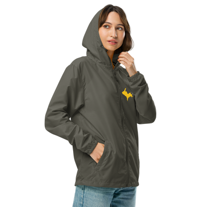 Michigan Upper Peninsula Windbreaker (w/ Gold UP Outline)