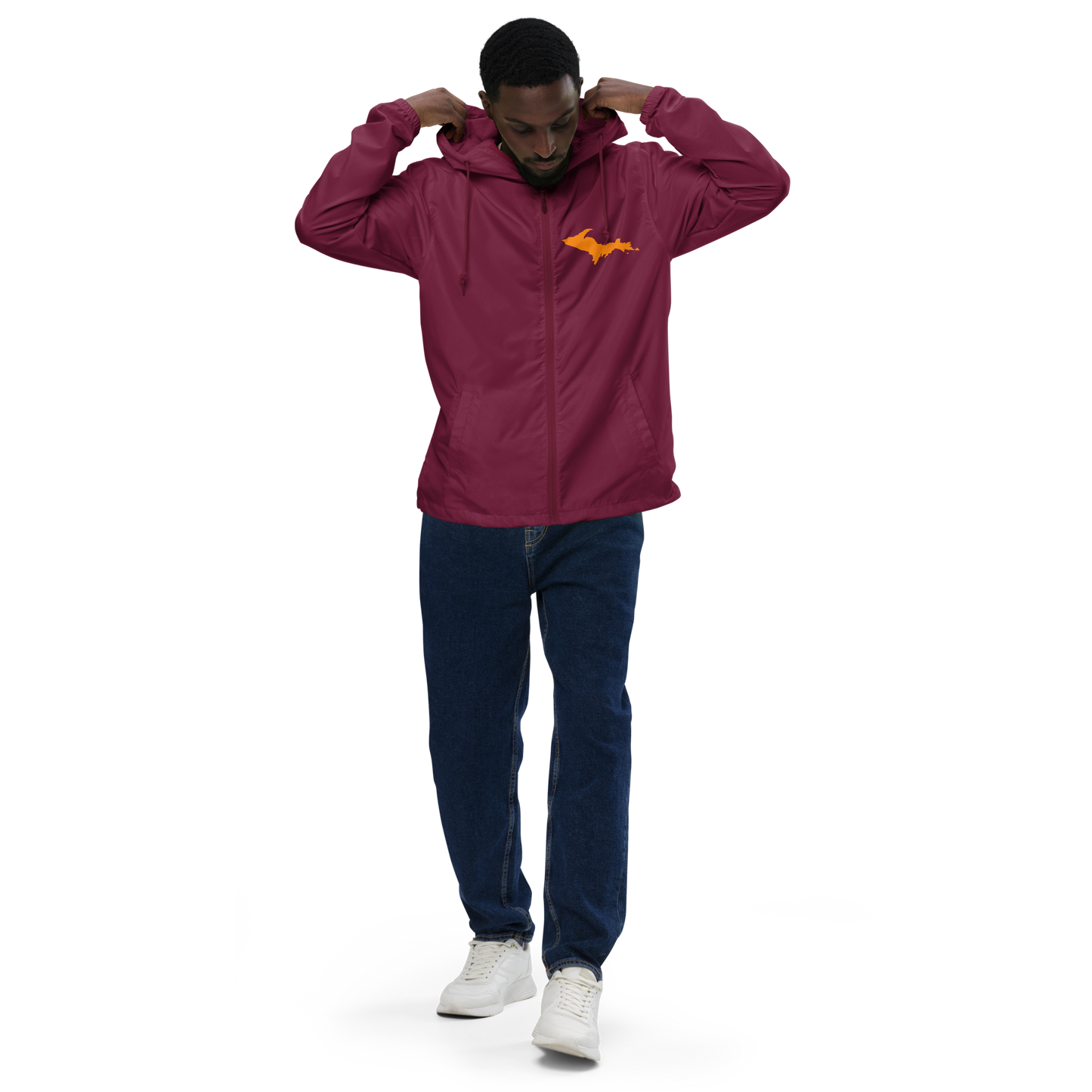 Michigan Upper Peninsula Windbreaker (w/ Orange UP Outline)