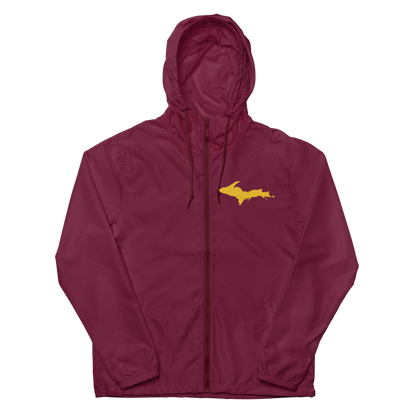 Michigan Upper Peninsula Windbreaker (w/ Gold UP Outline)