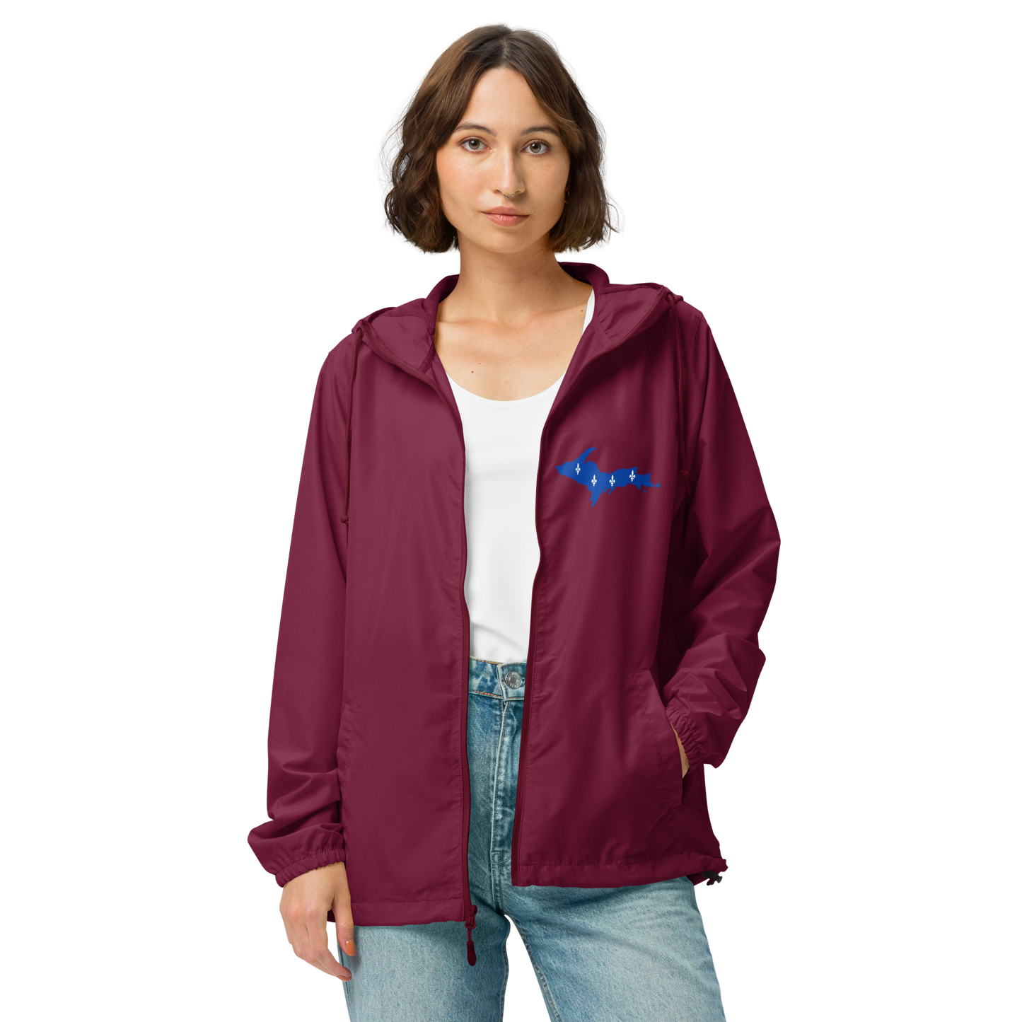 Michigan Upper Peninsula Windbreaker (w/ UP Quebec Flag Outline)