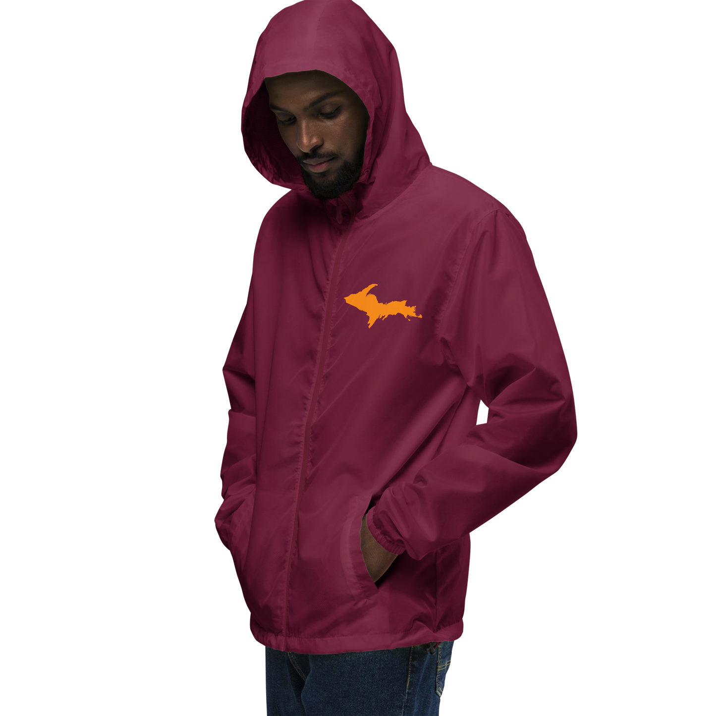 Michigan Upper Peninsula Windbreaker (w/ Orange UP Outline)