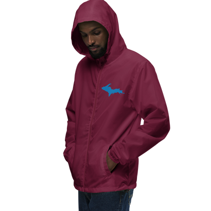 Michigan Upper Peninsula Windbreaker (w/ Azure UP Outline)