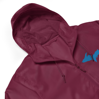 Michigan Upper Peninsula Windbreaker (w/ Azure UP Outline)