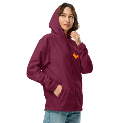 Michigan Upper Peninsula Windbreaker (w/ Orange UP Outline)