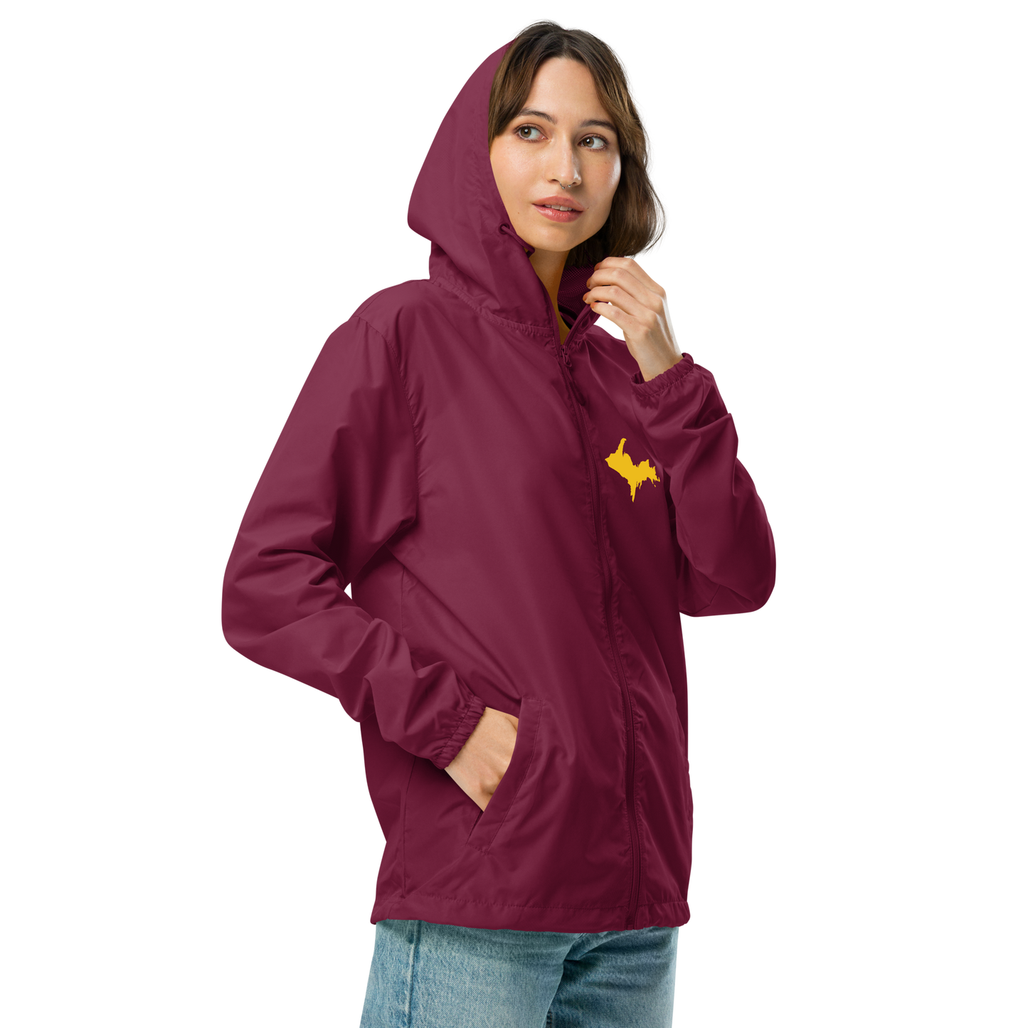 Michigan Upper Peninsula Windbreaker (w/ Gold UP Outline)