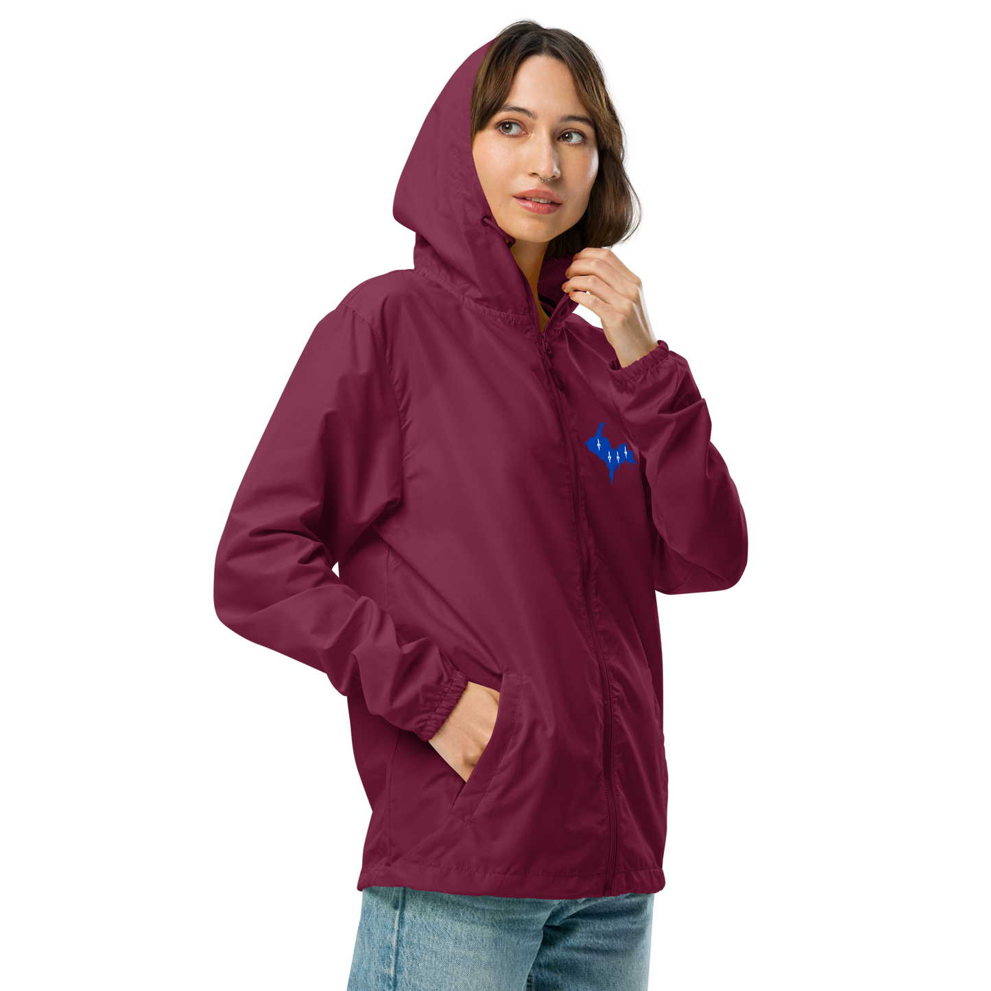 Michigan Upper Peninsula Windbreaker (w/ UP Quebec Flag Outline)