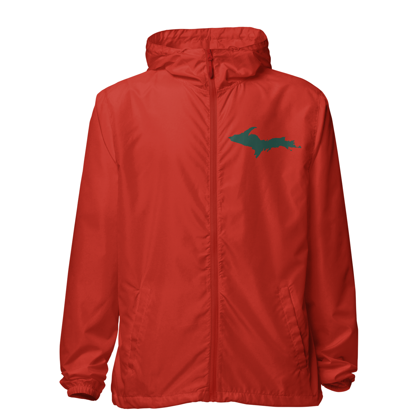 Michigan Upper Peninsula Windbreaker (w/ Green UP Outline)