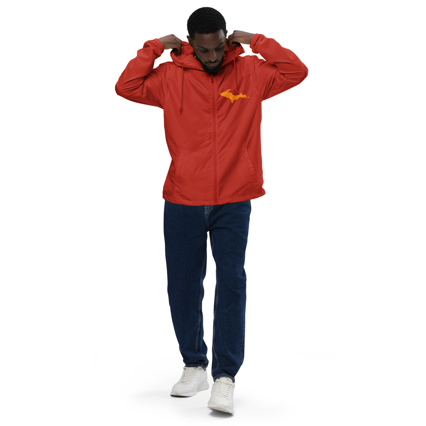 Michigan Upper Peninsula Windbreaker (w/ Orange UP Outline)