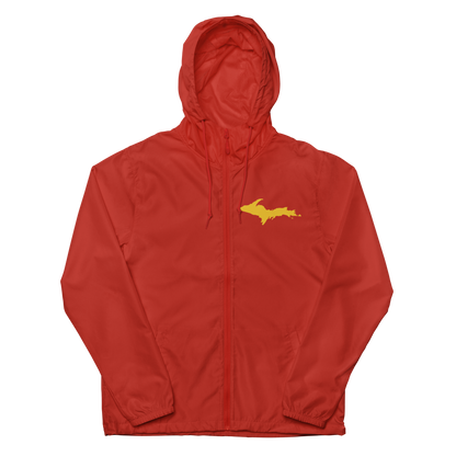 Michigan Upper Peninsula Windbreaker (w/ Gold UP Outline)