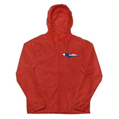 Michigan Upper Peninsula Windbreaker (w/ UP Finland Flag Outline)