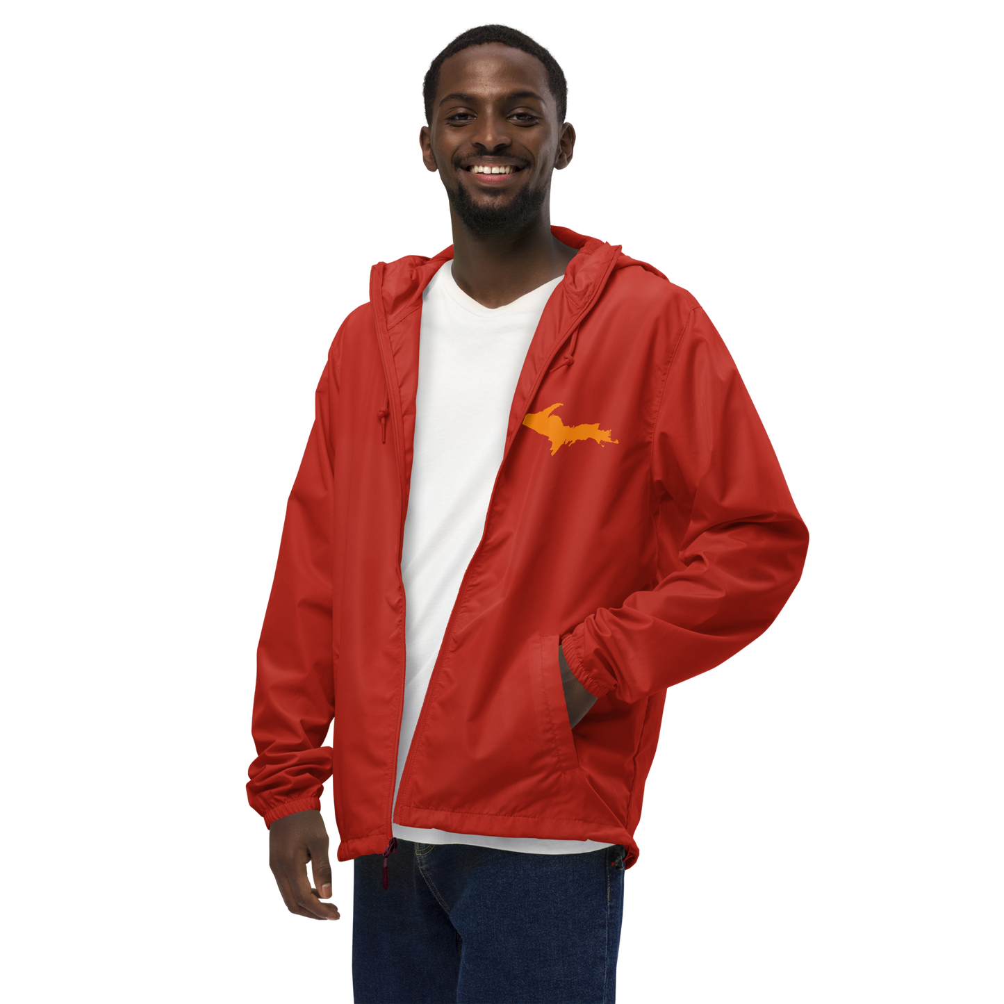 Michigan Upper Peninsula Windbreaker (w/ Orange UP Outline)