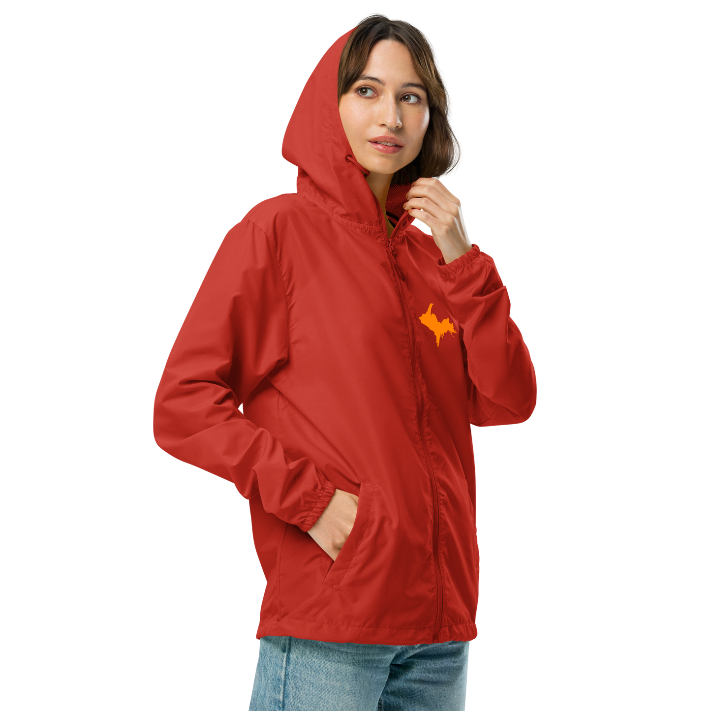 Michigan Upper Peninsula Windbreaker (w/ Orange UP Outline)