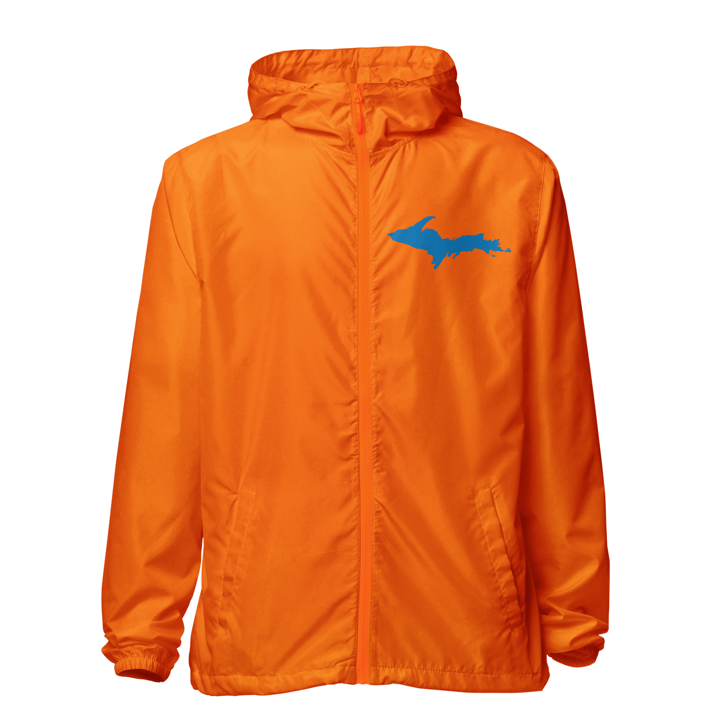 Michigan Upper Peninsula Windbreaker (w/ Azure UP Outline)