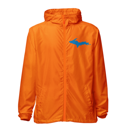 Michigan Upper Peninsula Windbreaker (w/ Azure UP Outline)