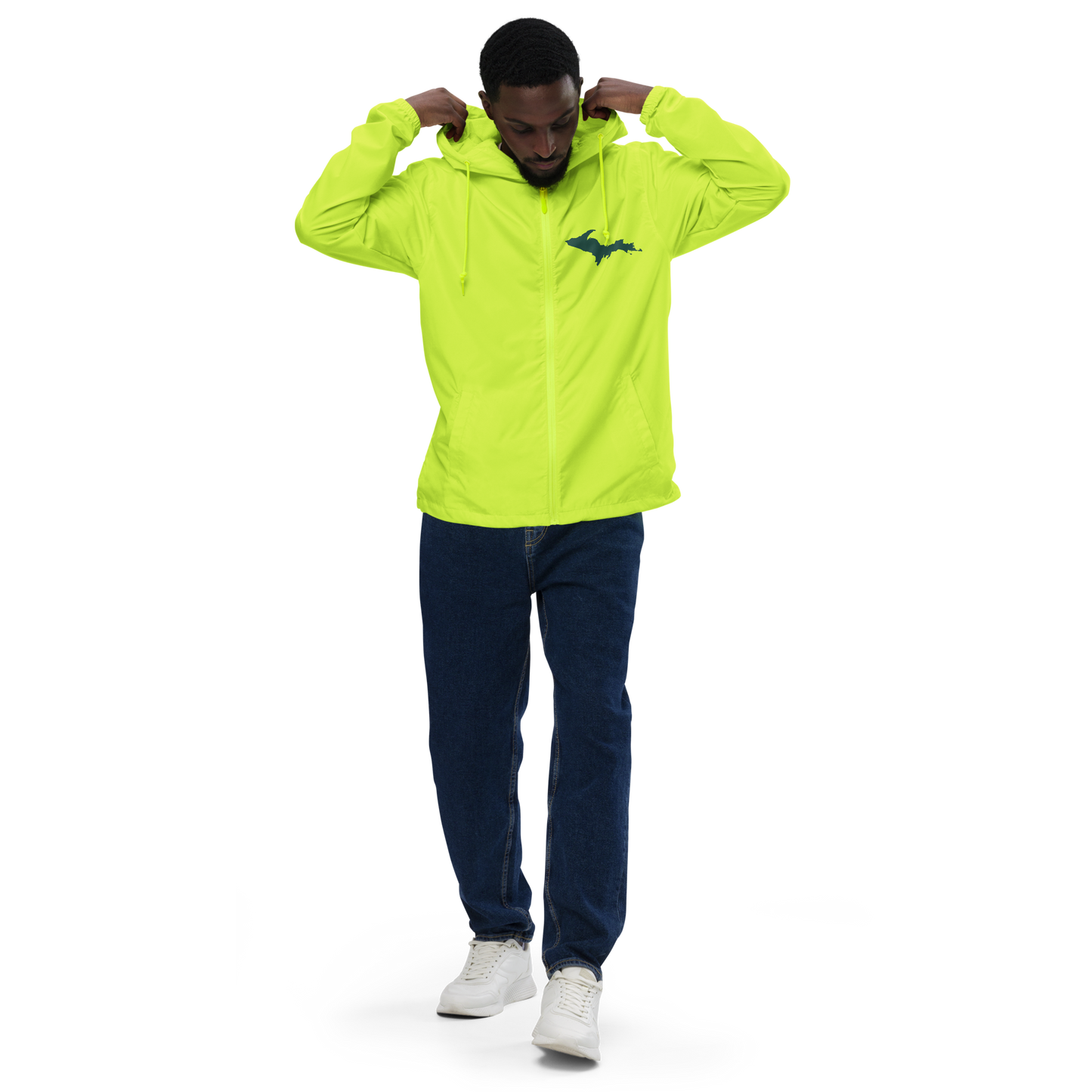 Michigan Upper Peninsula Windbreaker (w/ Green UP Outline)