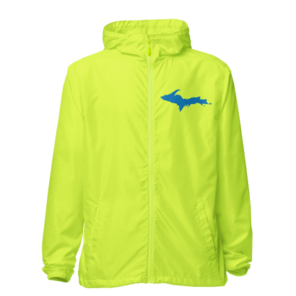 Michigan Upper Peninsula Windbreaker (w/ Azure UP Outline)