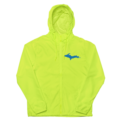 Michigan Upper Peninsula Windbreaker (w/ Azure UP Outline)