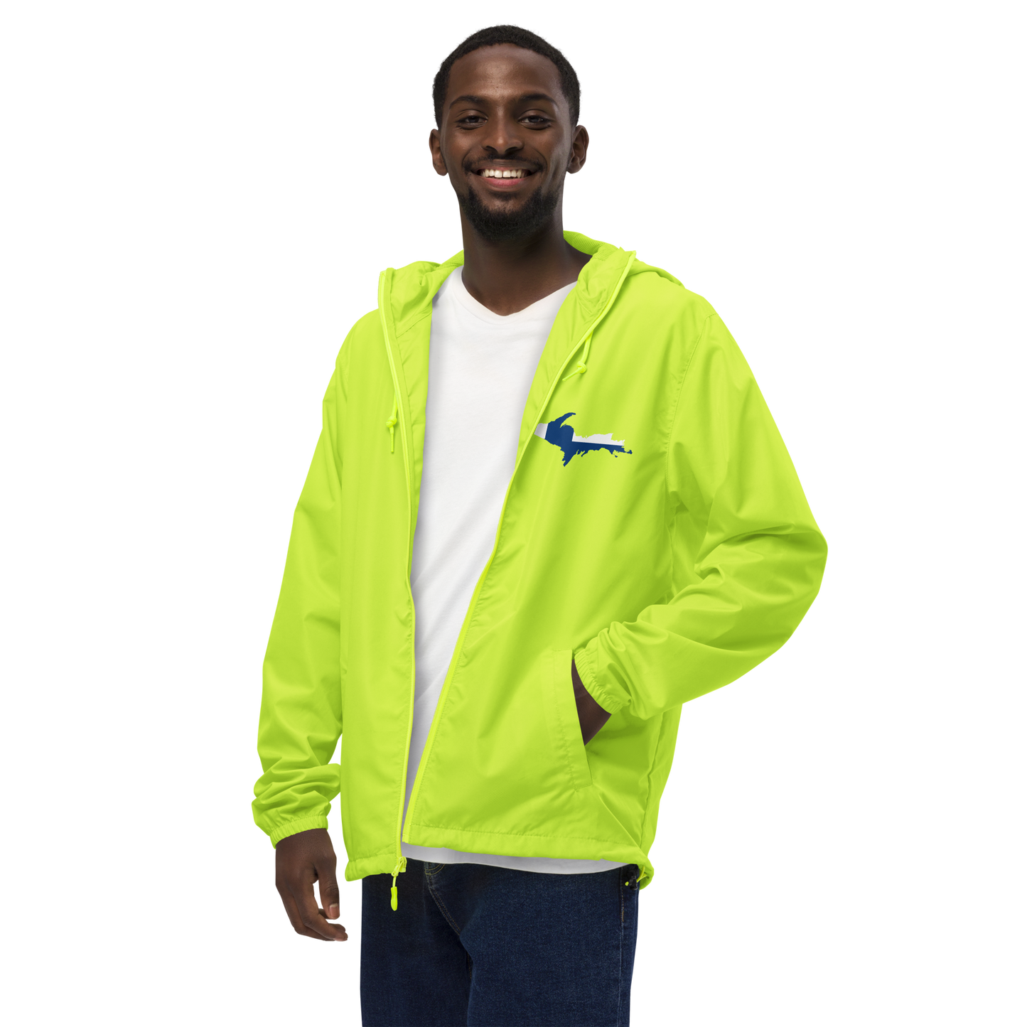 Michigan Upper Peninsula Windbreaker (w/ UP Finland Flag Outline)