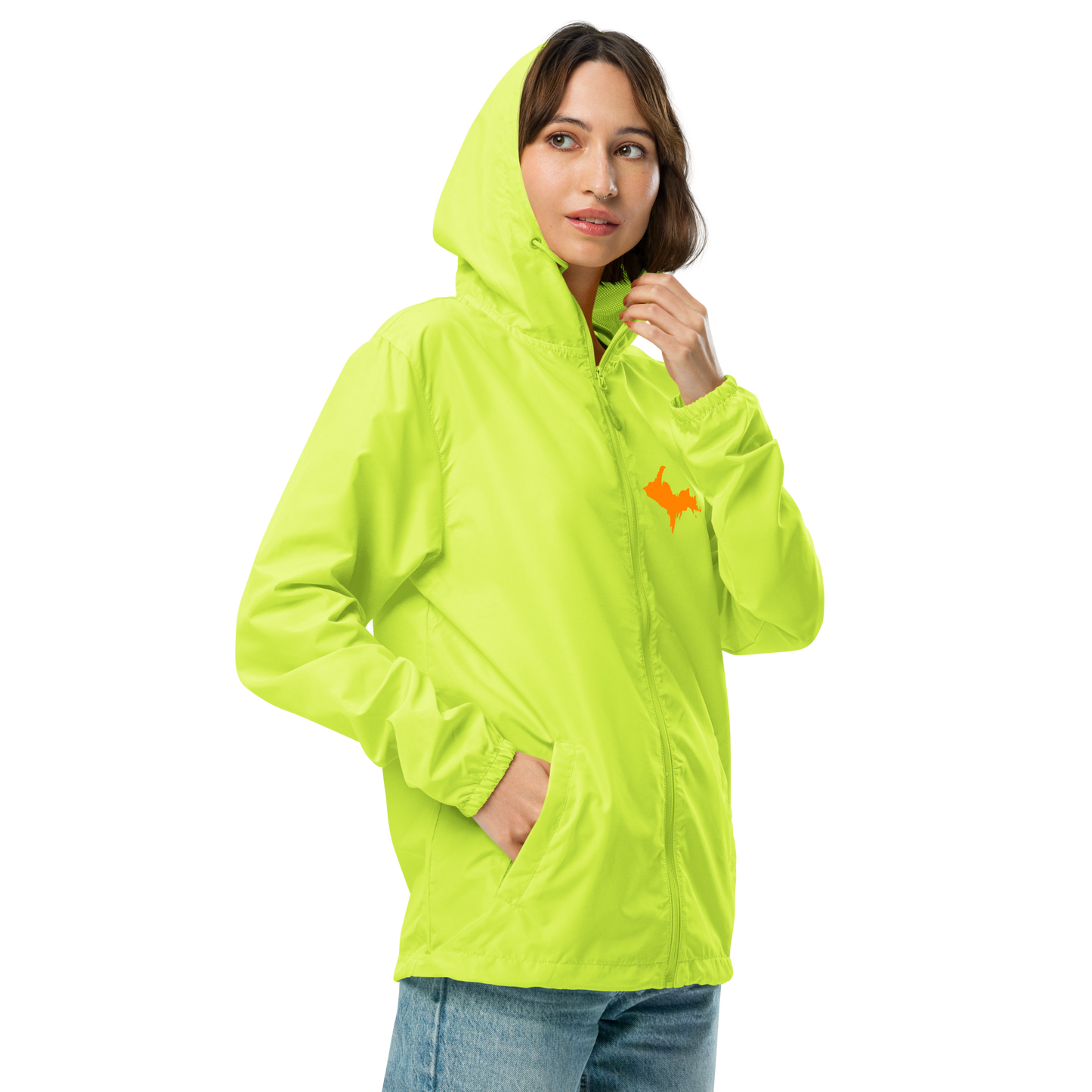 Michigan Upper Peninsula Windbreaker (w/ Orange UP Outline)