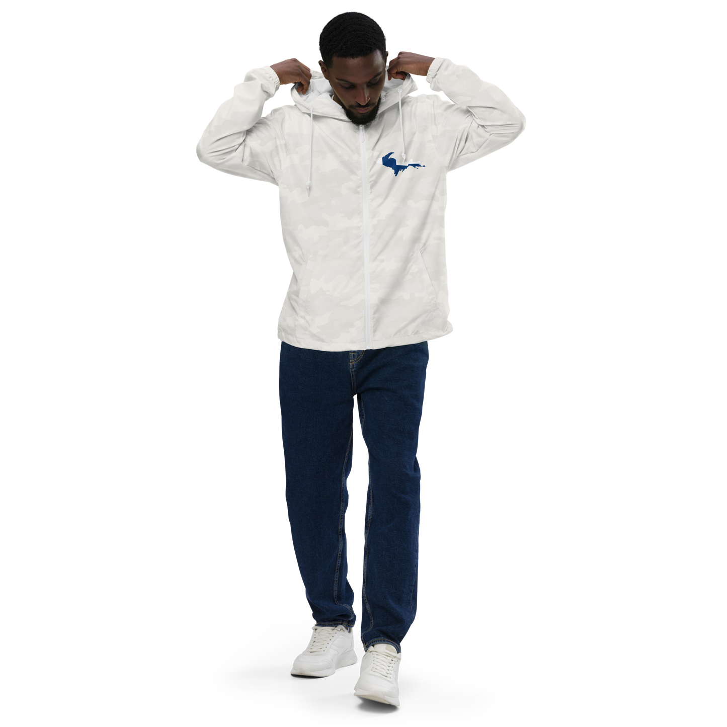 Michigan Upper Peninsula Windbreaker (w/ UP Finland Flag Outline)