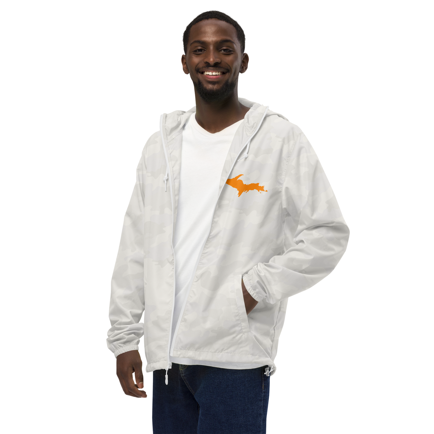 Michigan Upper Peninsula Windbreaker (w/ Orange UP Outline)