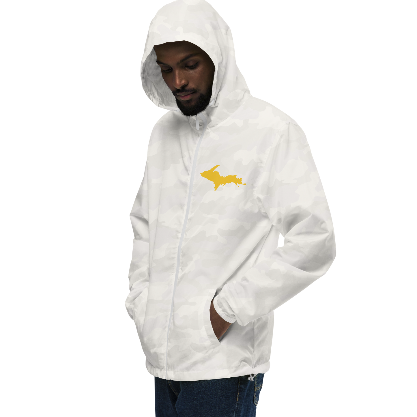 Michigan Upper Peninsula Windbreaker (w/ Gold UP Outline)