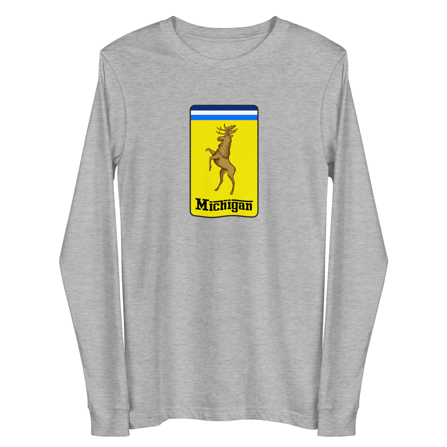 'Michigan' Unisex Long Sleeve T-Shirt (Italian Sports Car Parody)