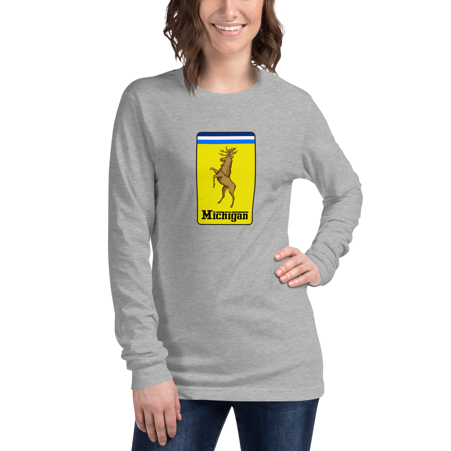 'Michigan' Unisex Long Sleeve T-Shirt (Italian Sports Car Parody)