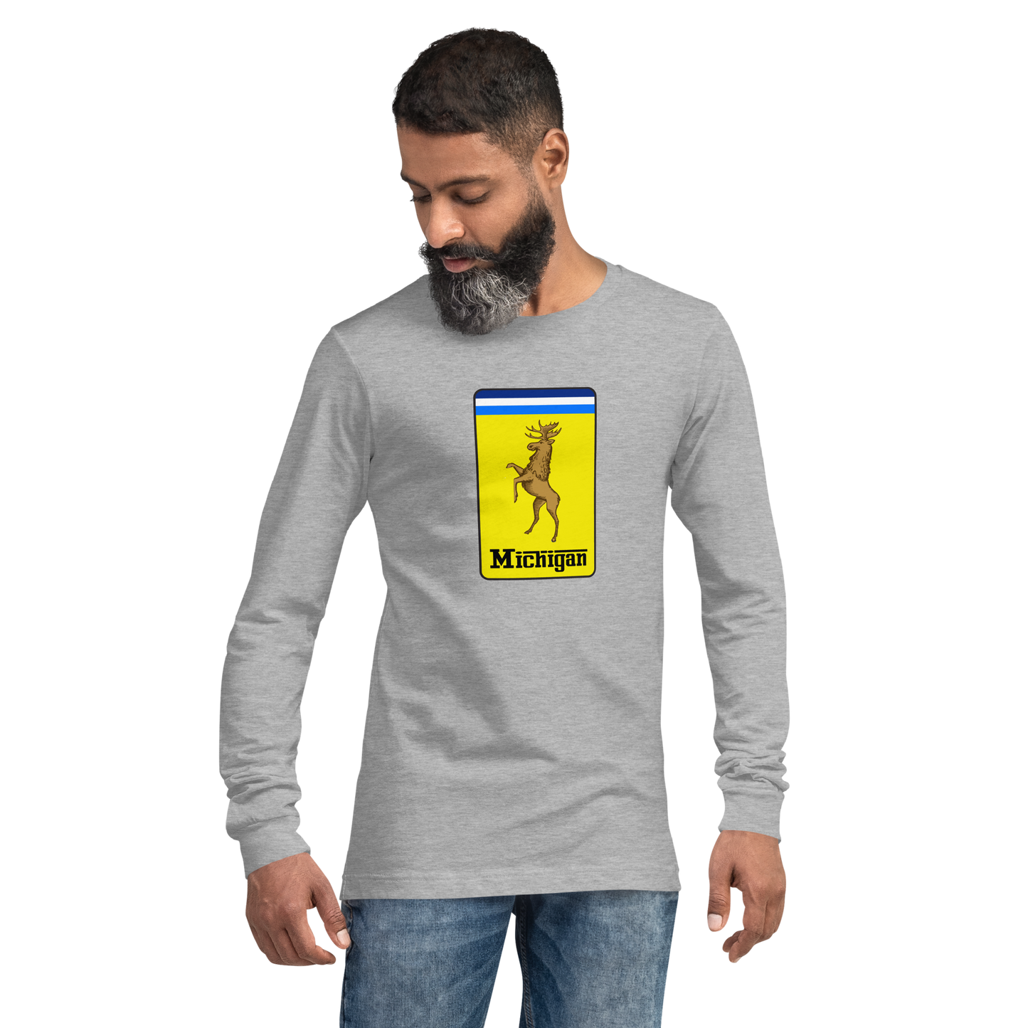 'Michigan' Unisex Long Sleeve T-Shirt (Italian Sports Car Parody)