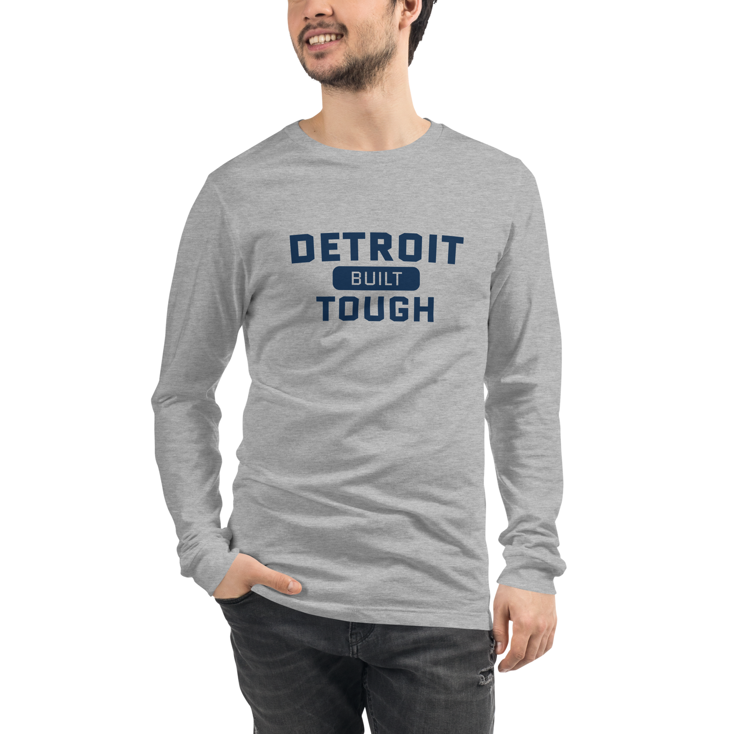 'Built Detroit Tough' Long Sleeve T-Shirt | Unisex