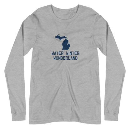 Michigan 'Water Winter Wonderland' Long Sleeve T-Shirt | Unisex