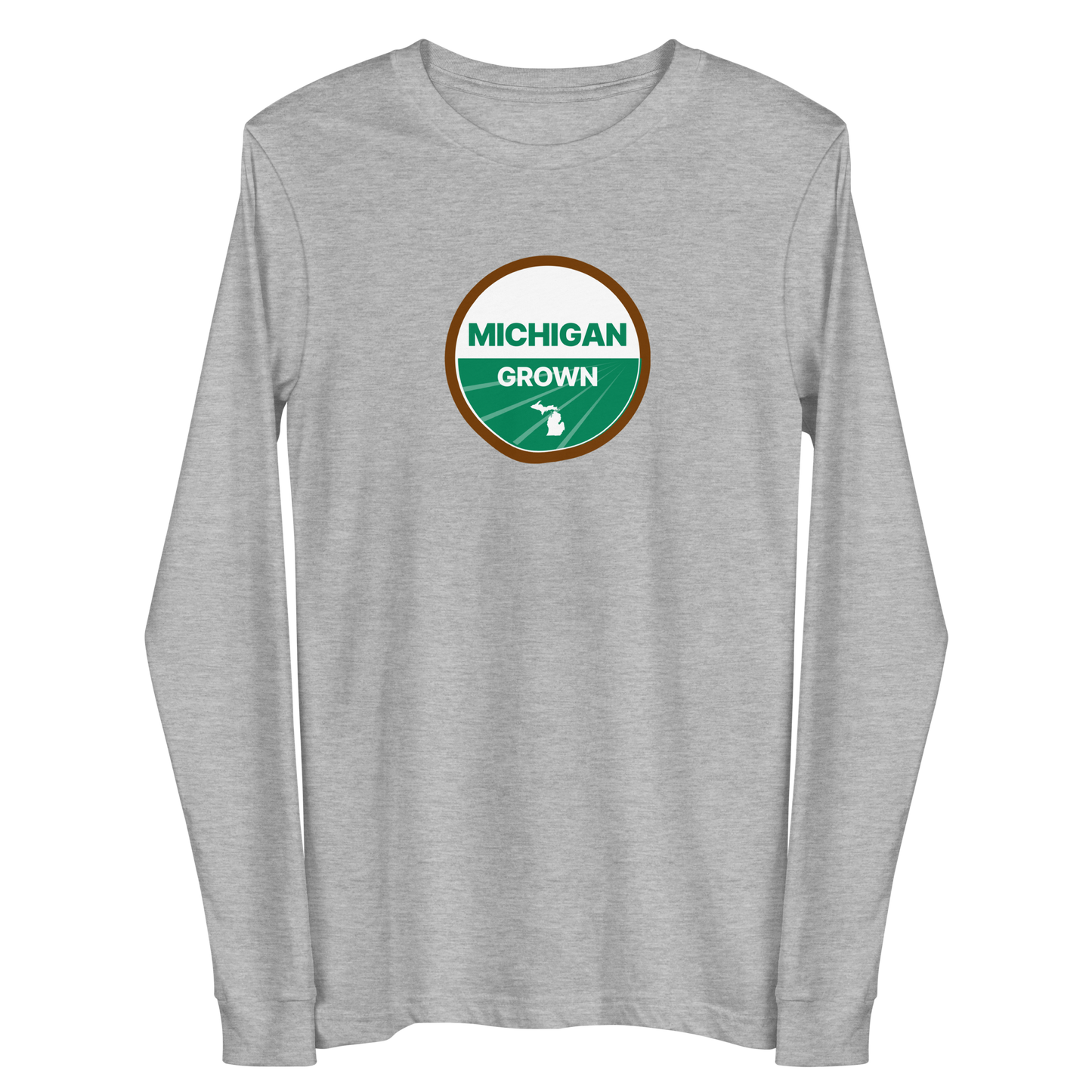 'Michigan Grown' Long Sleeve T-Shirt (Organic Certification Parody)