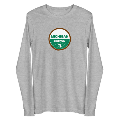 'Michigan Grown' Long Sleeve T-Shirt (Organic Certification Parody)