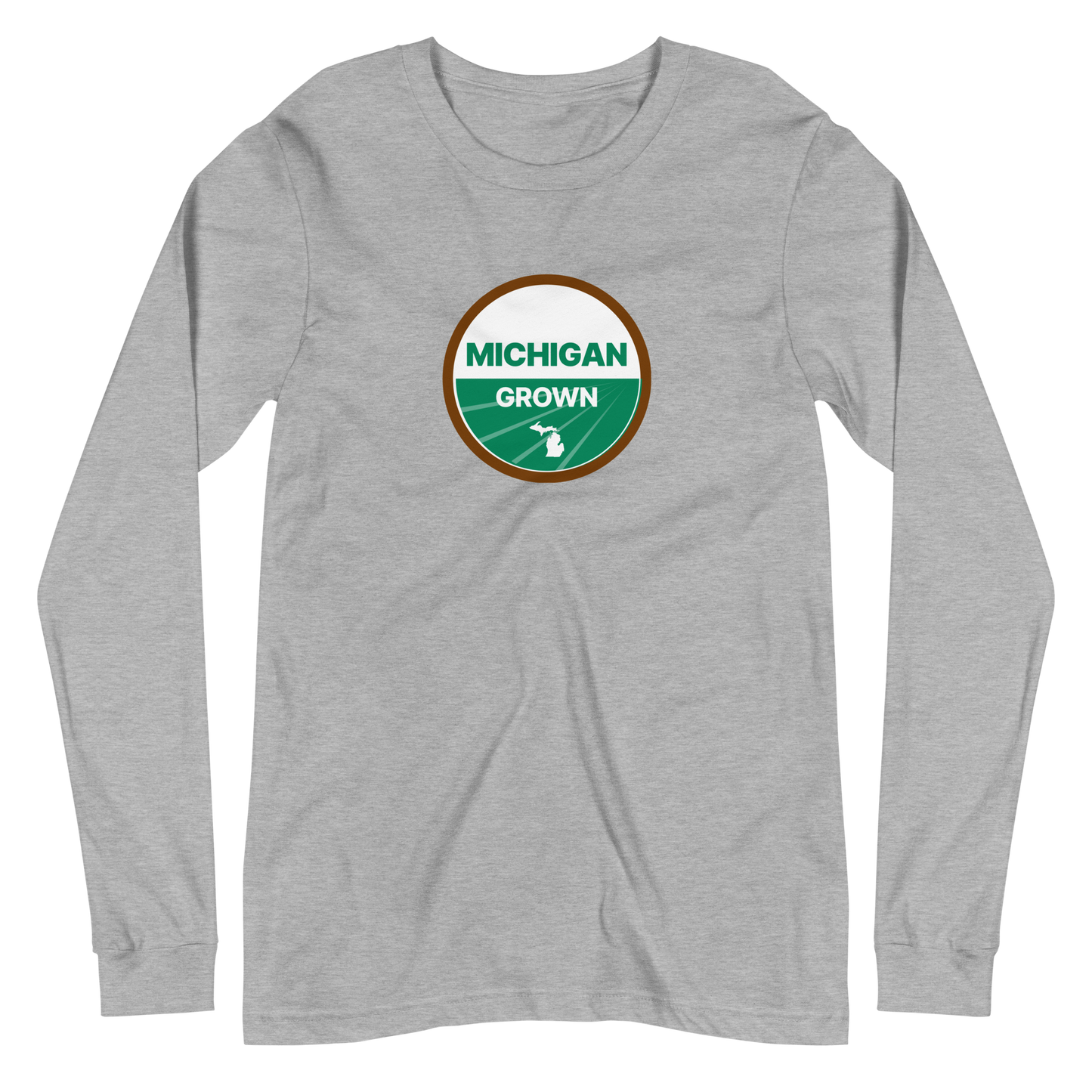 'Michigan Grown' Long Sleeve T-Shirt (Organic Certification Parody)