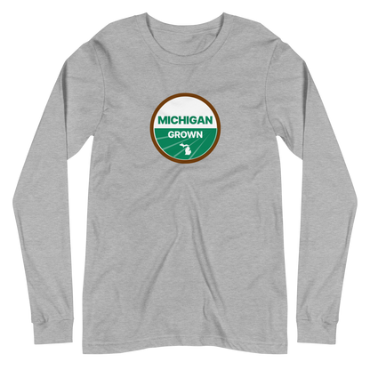 'Michigan Grown' Long Sleeve T-Shirt (Organic Certification Parody)