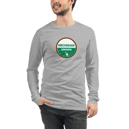 'Michigan Grown' Long Sleeve T-Shirt (Organic Certification Parody)