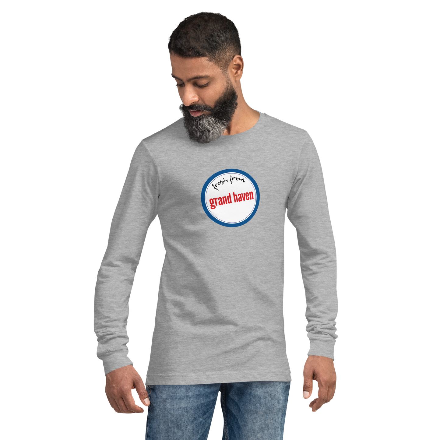 'Fresh From Grand Haven' Long Sleeve T-Shirt (Hypermarket Parody) | Unisex