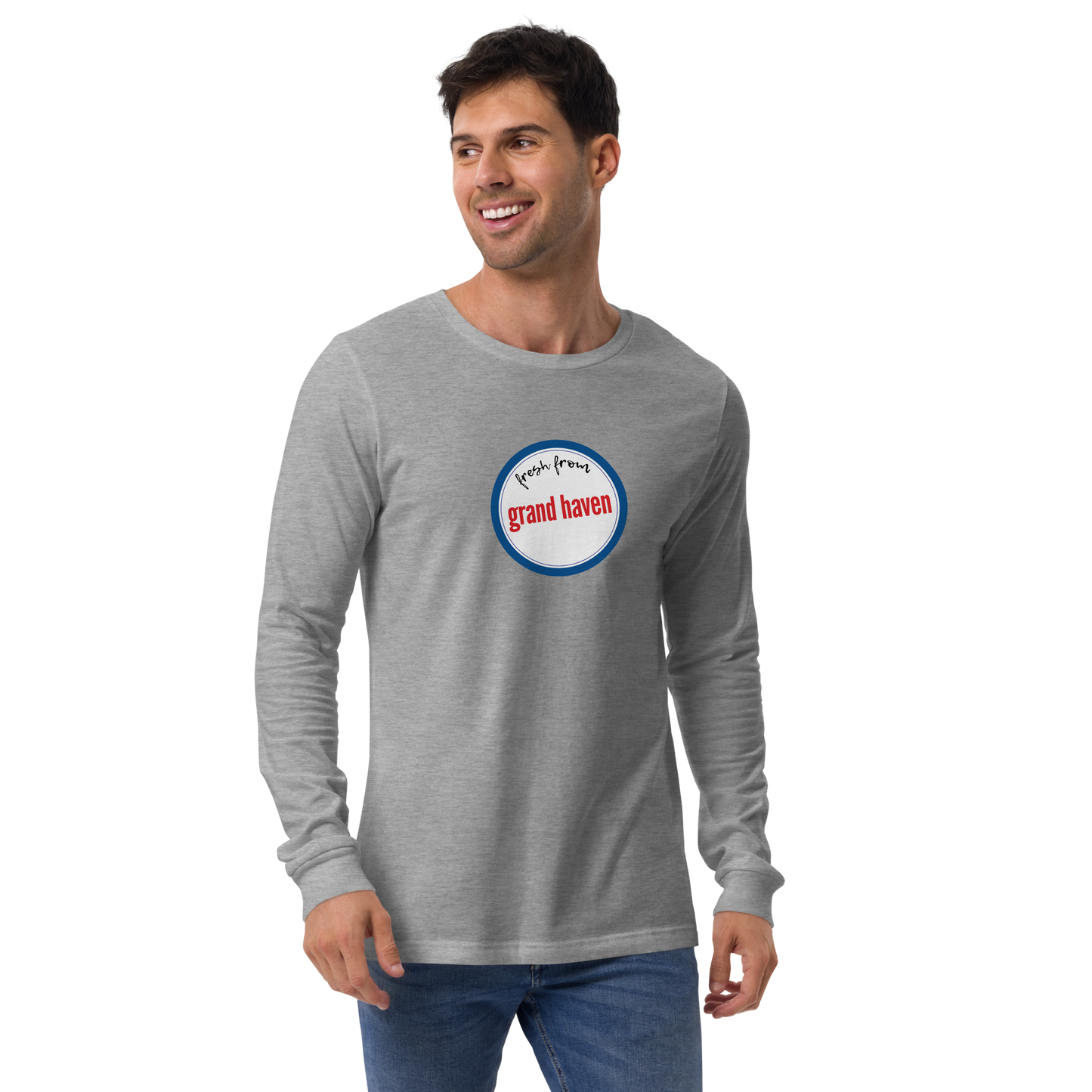 'Fresh From Grand Haven' Long Sleeve T-Shirt (Hypermarket Parody) | Unisex