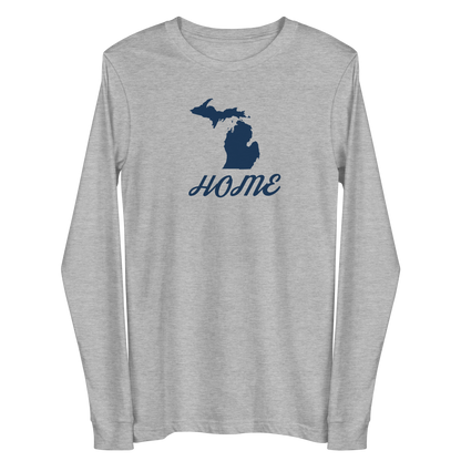 Michigan 'Home' T-Shirt (Retro Script Font) | Unisex Long Sleeve