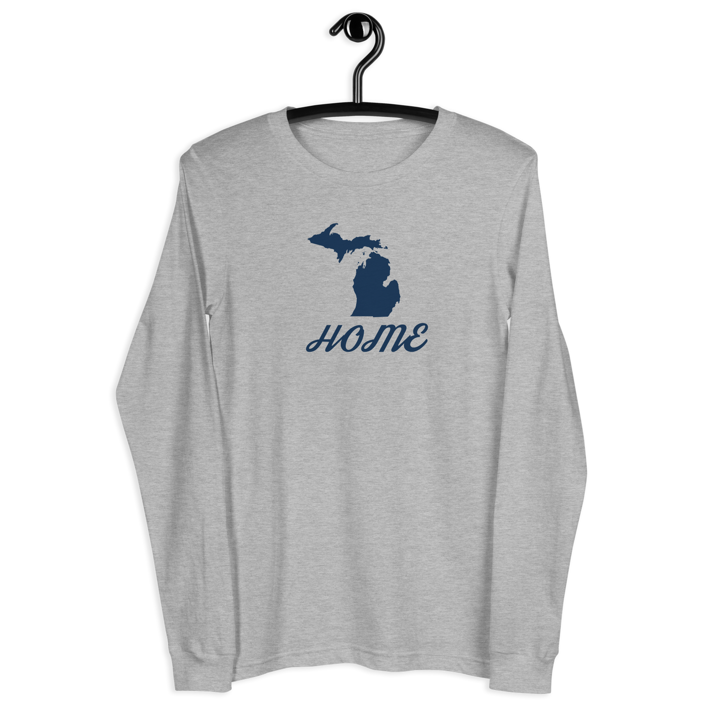 Michigan 'Home' T-Shirt (Retro Script Font) | Unisex Long Sleeve