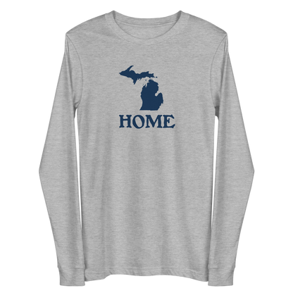 Michigan 'Home' T-Shirt (Woodcut Font) | Unisex Long Sleeve