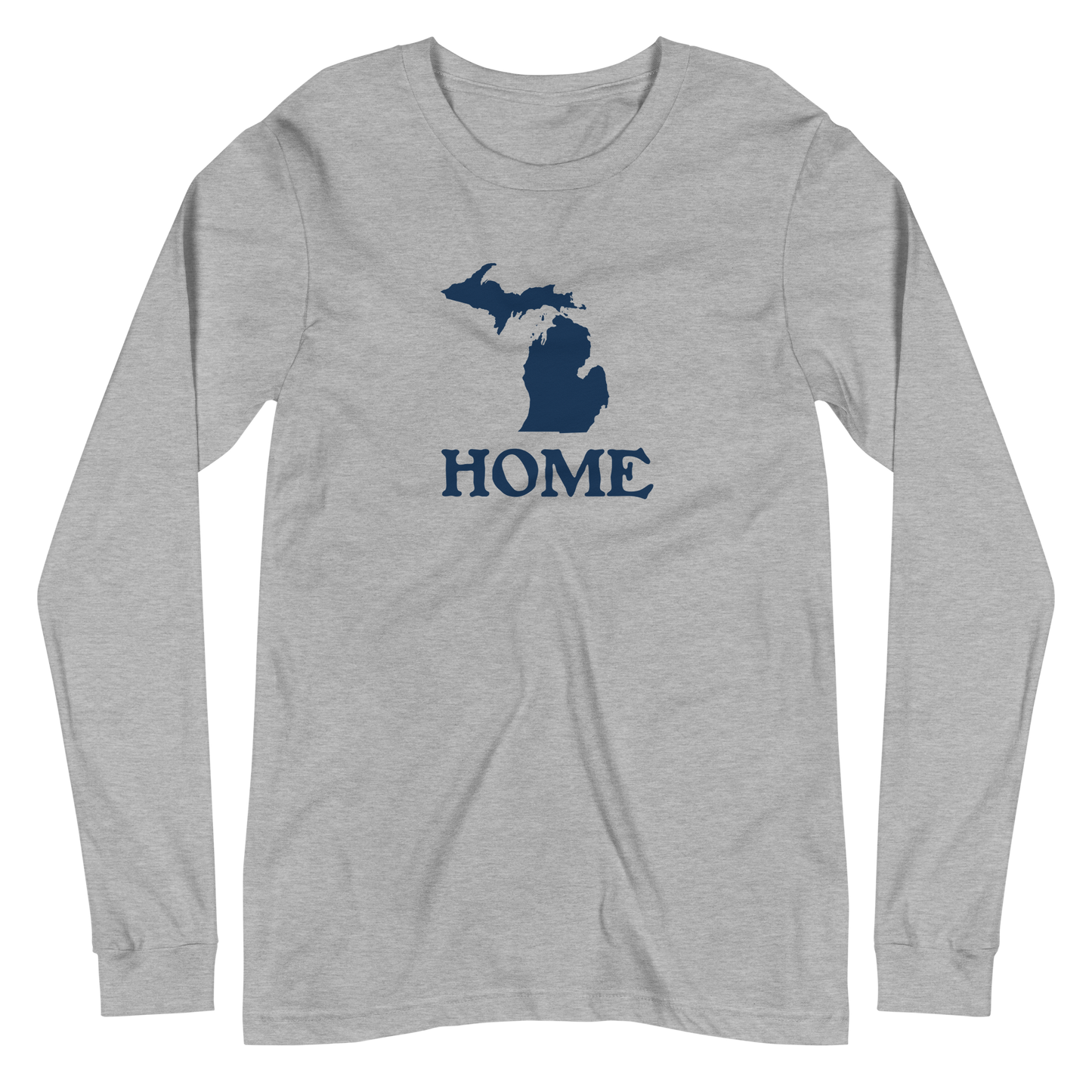 Michigan 'Home' T-Shirt (Woodcut Font) | Unisex Long Sleeve