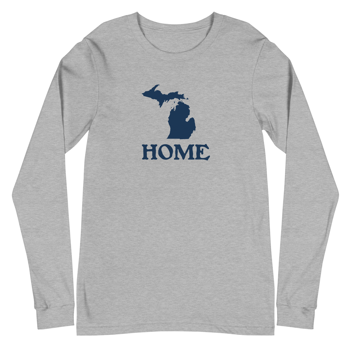 Michigan 'Home' T-Shirt (Woodcut Font) | Unisex Long Sleeve