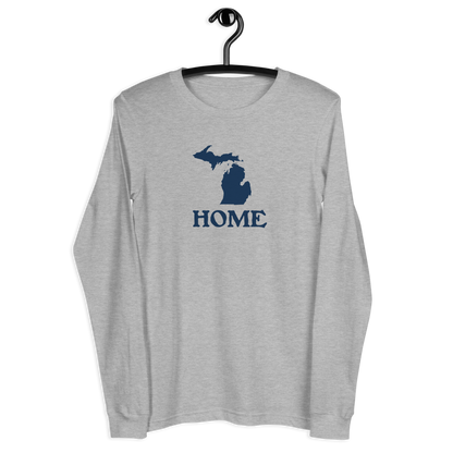 Michigan 'Home' T-Shirt (Woodcut Font) | Unisex Long Sleeve