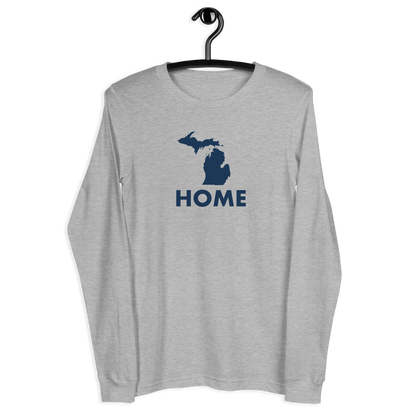 Michigan 'Home' T-Shirt (Geometric Sans Font) | Unisex Long Sleeve