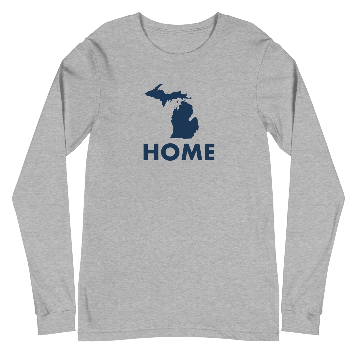 Michigan 'Home' T-Shirt (Geometric Sans Font) | Unisex Long Sleeve