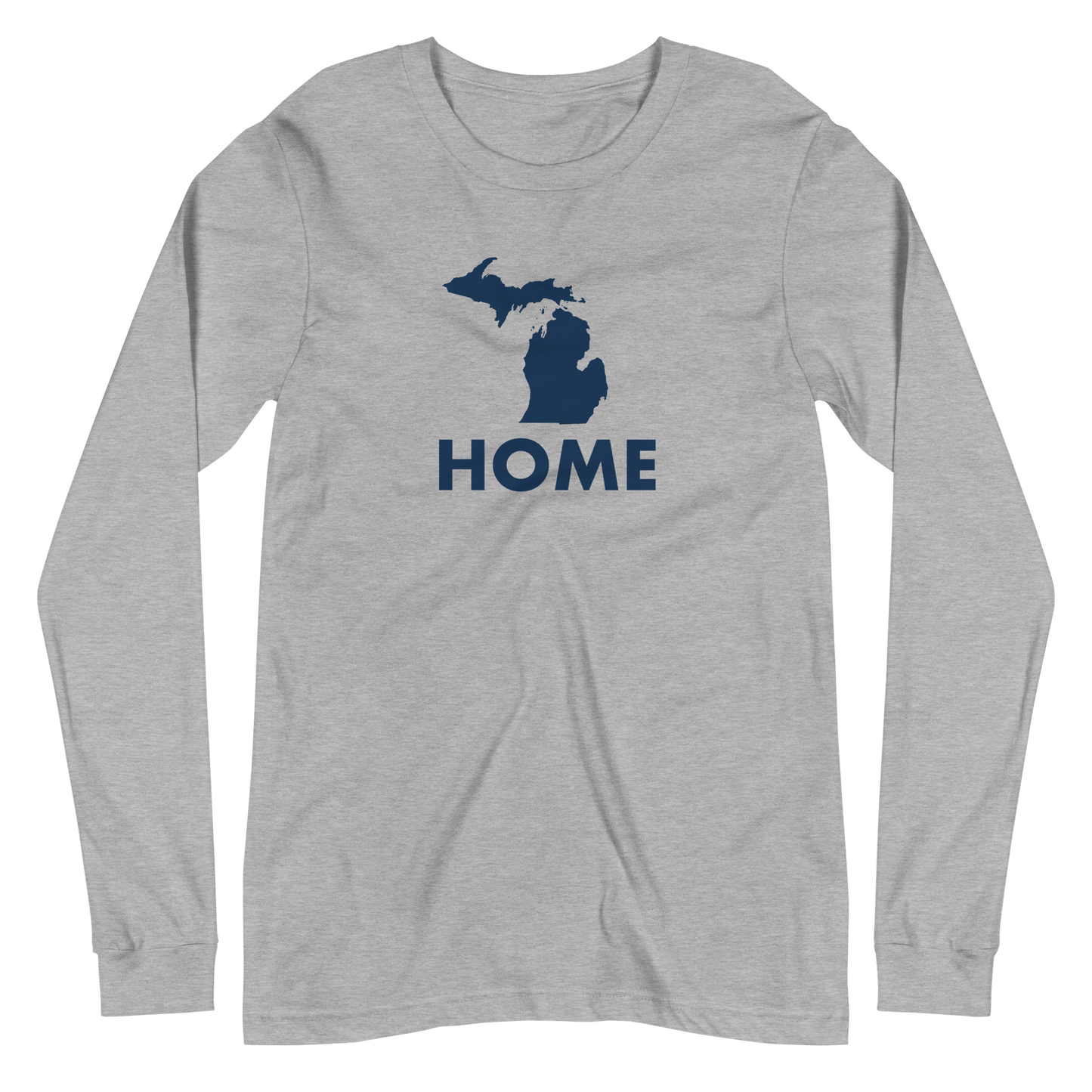 Michigan 'Home' T-Shirt (Geometric Sans Font) | Unisex Long Sleeve