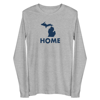 Michigan 'Home' T-Shirt (Geometric Sans Font) | Unisex Long Sleeve