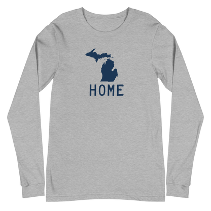 Michigan 'Home' T-Shirt (Licence Plate Font) | Unisex Long Sleeve